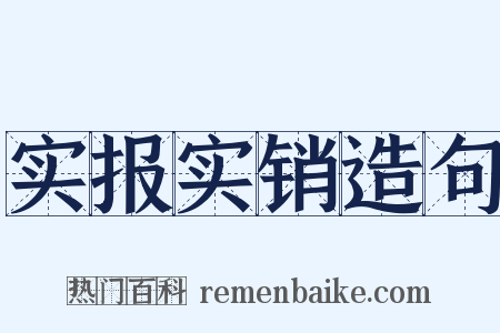 实报实销造句是什么意思的图片